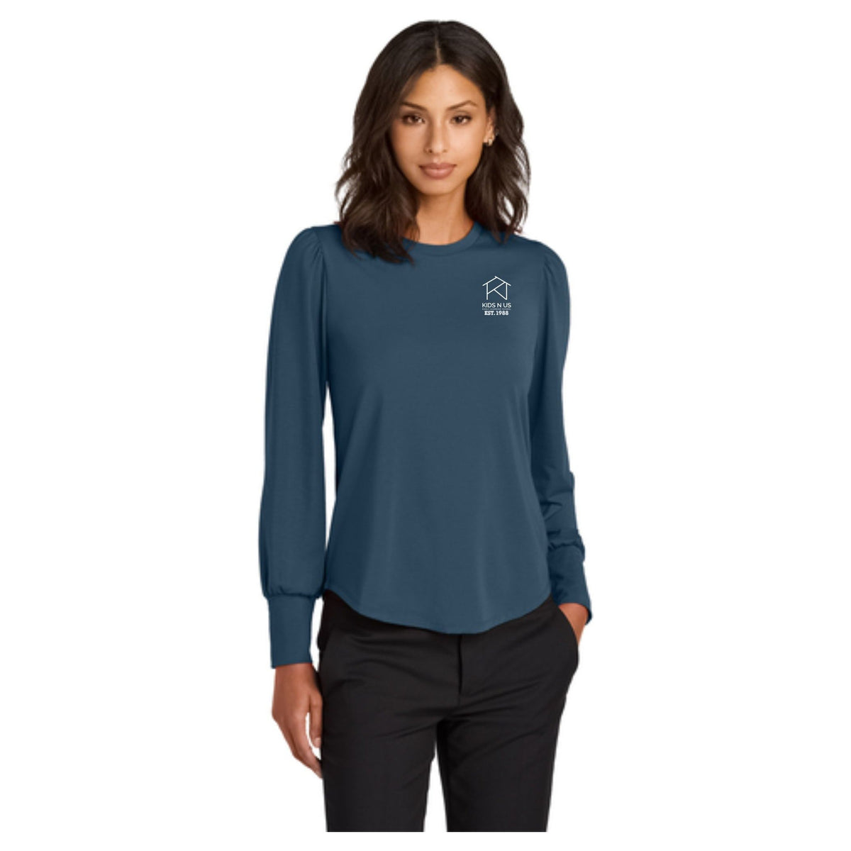 Mercer+Mettle® Women's Stretch Jersey Long Sleeve Blouson Top