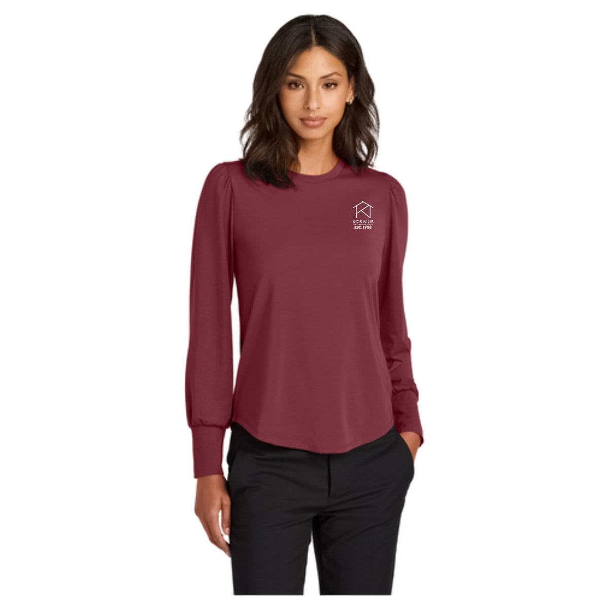 Mercer+Mettle® Women's Stretch Jersey Long Sleeve Blouson Top